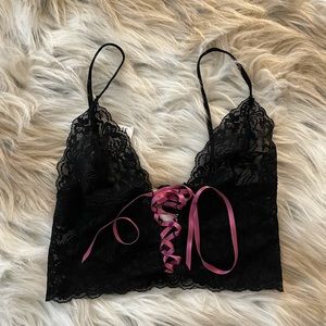 Lace Tie Up Bralette